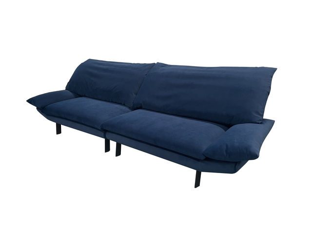 卡姿莱特·新居客 现代简约 绒布 落叶松木方+夹板+碳素钢五金脚 四人位 1.47米 沙发