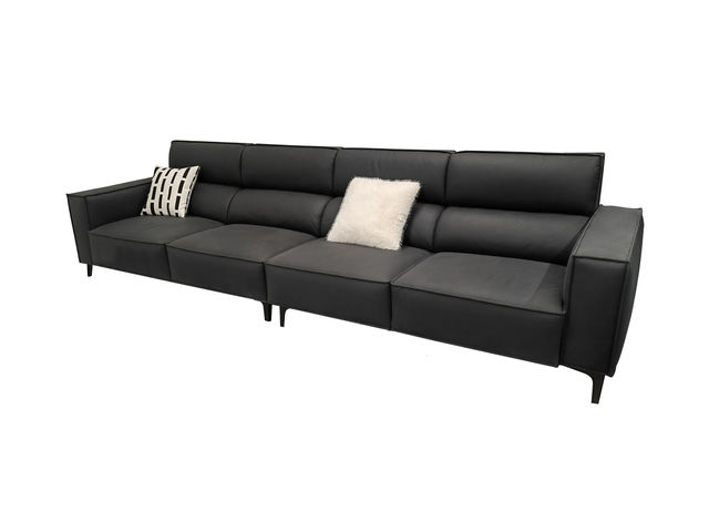 卡姿莱特·新居客 现代简约 科技布 落叶松木方+夹板+碳素钢五金脚 五人位 3.44米 沙发