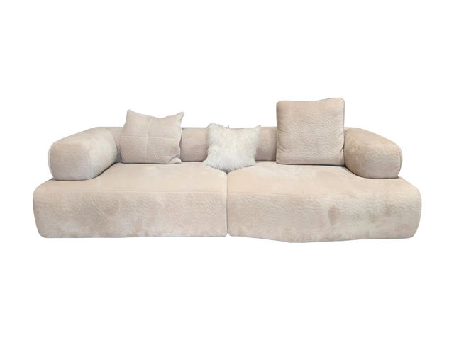 小红书系列  极简 泡泡绒+进口俄罗斯落叶松框架,高回弹高密度海绵 2.9米沙发