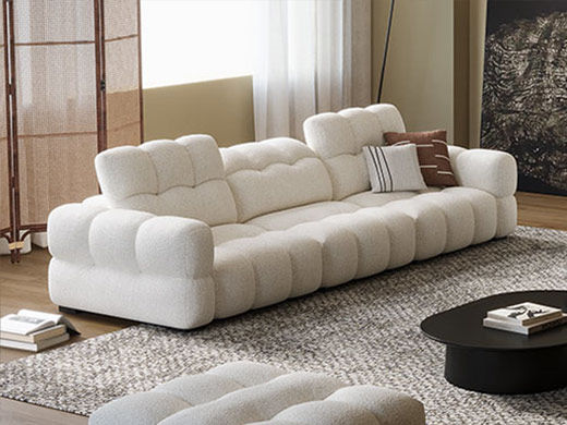 维利品尚 现代简约 婴儿绒面料+靠包/扶手:紫罗兰海绵+竹炭海绵+框架:落叶松木+坐包:紫罗兰海绵+竹炭海绵+实木脚 3.49米沙发