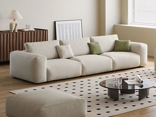 维利品尚 现代简约 猫抓布+靠背:羽绒+羽丝棉+扶手:竹炭海绵+框架:落叶松木+坐包:紫罗兰海绵+竹炭海绵+脚:实木 3.6米沙发