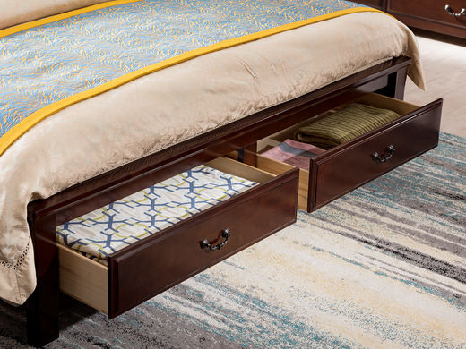 进口北美楸木床 坚韧耐磨 美式简约乡村风格双人床 简美风格 1.8米床