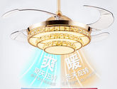 隐形吊扇灯大风力现代简约变频风扇灯餐厅卧室灯电风扇灯家用42寸