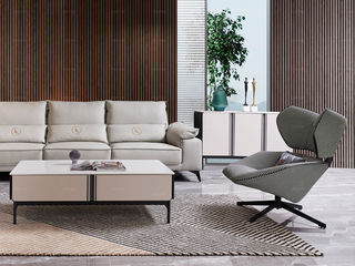 至简 餐桌 意式·极简 佩特拉1.1厚岩板 黑砂五金脚架