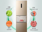 海信(Hisense)220升风冷无霜三门小型电冰箱家用租房节能低噪不占地中门变温室小户型省电 BCD-220WYK1DQ