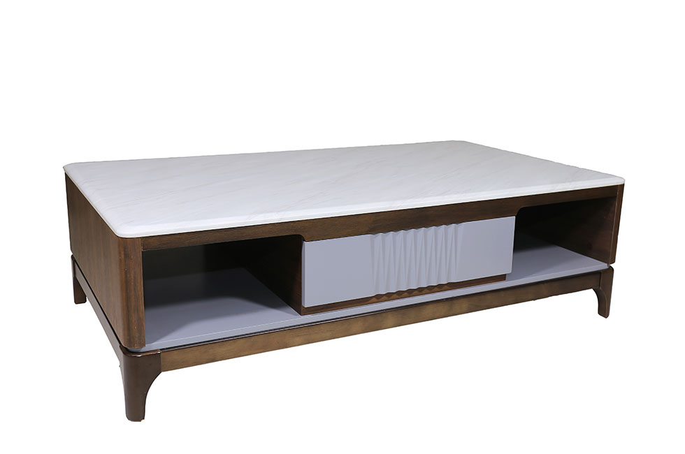 【青田曹氏优乐酷】现代简约风格 人造大理石台面茶几 1.